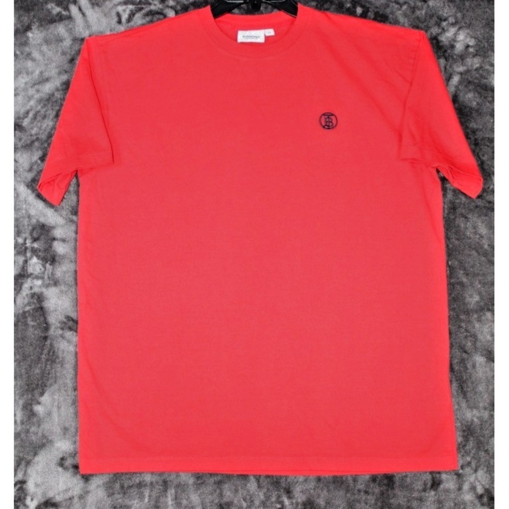 NWOT Burberry Shirt Mens XL Red TB Blue Monogram Cotton Tee Casual Luxury‎ USA